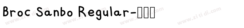 Broc Sanbo Regular字体转换